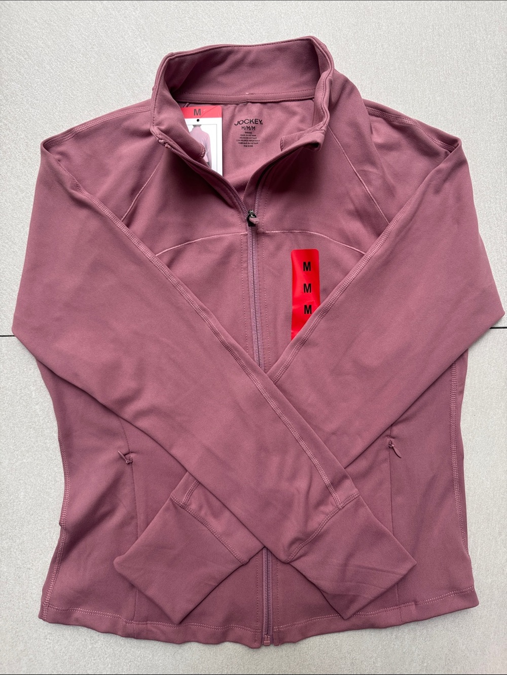 Jockey Dusty Mauve Full-Zip Performance Jacket